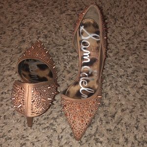 Sam Edelman rose gold spike heels. Size 7M